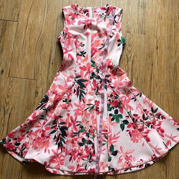 Calvin Klein Floral Pink Midi Dress - Picture 10 of 11